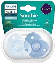 Пустышка силиконовая "Soothie" 0-6 мес. для мальчиков, 2 шт. - Philips Avent — фото N1