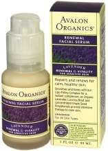 Парфумерія, косметика Омолоджуюча сироватка для обличчя - Avalon Organics Lavender Luminosity Renewal Facial Serum  