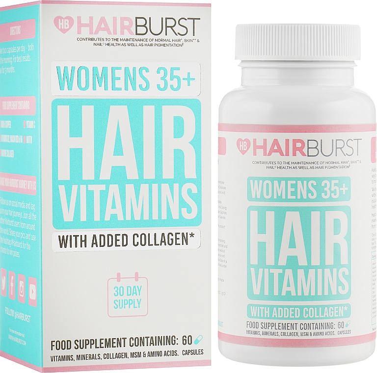 Витамины для роста и укрепления волос - Hairburst Womens 35+ Hair Vitamins — фото N2