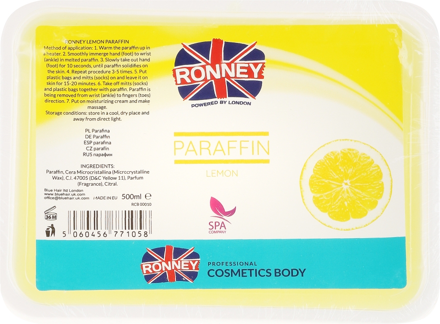 Парафін для тіла "Лимон" - Ronney Paraffin Lemon — фото N1