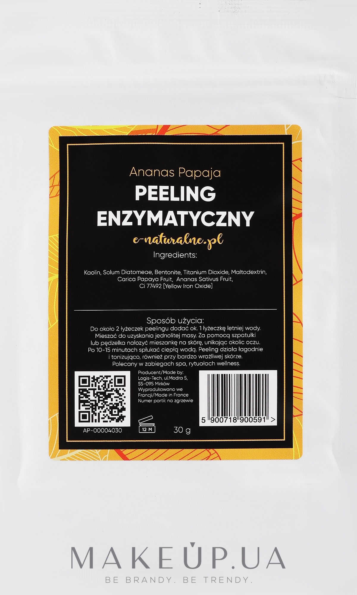 Ферментный пилинг "Ананас и папая" - E-naturalne Enzyme Peeling — фото 30g