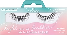 Парфумерія, косметика Накладні вії - Essence Light As A Feather 3D Faux Mink Lashes 01 Light Up Your Life