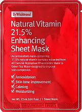 Парфумерія, косметика Вітамінна антиоксидантна тканинна маска для обличчя - By Wishtrend Natural Vitamin 21.5% Enhancing Sheet Mask