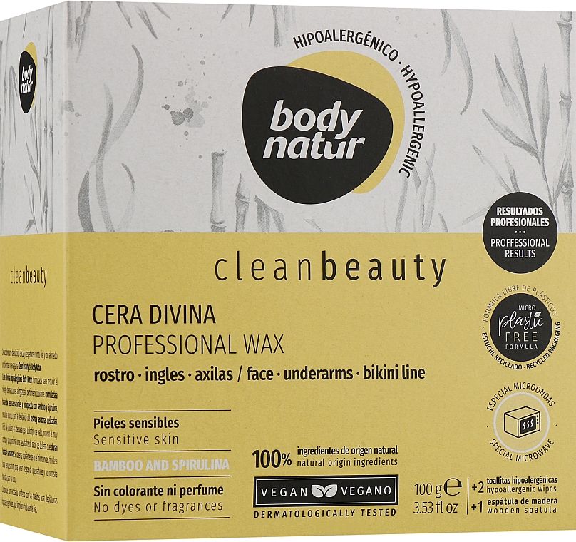 Віск професіональний для обличчя, області бікіні й пахв - Body Natur Clean Beauty Cera Divina Professional Wax