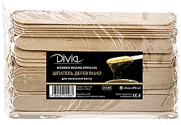 Парфумерія, косметика Дерев'яний шпатель для нанесення воску, 150х17 мм, 100 шт. - Divia Di584