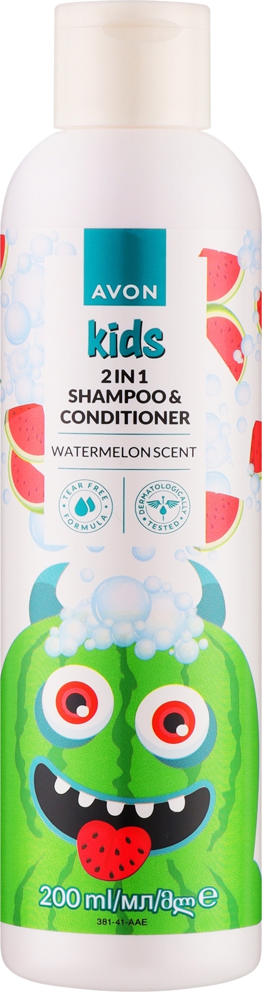 Шампунь і кондиціонер 2 в 1 "Кавун" - Avon Kids Watermelon Scent 2In1 Shampoo & Conditioner — фото 200ml