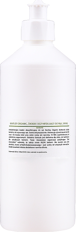 Антибактериальное средство для рук - Bentley Organic Hand Sanitizer — фото N4