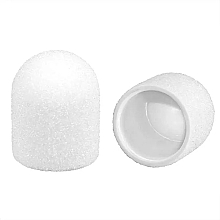 Абразивная заглушка закругленная, 13мм/150 - NeoNail Professional ABS White — фото N1