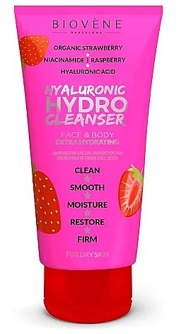 Засіб для очищення обличчя та тіла - Biovene Face & Body Extra Hydrating Hyaluronic Hydro Cleanser — фото N1