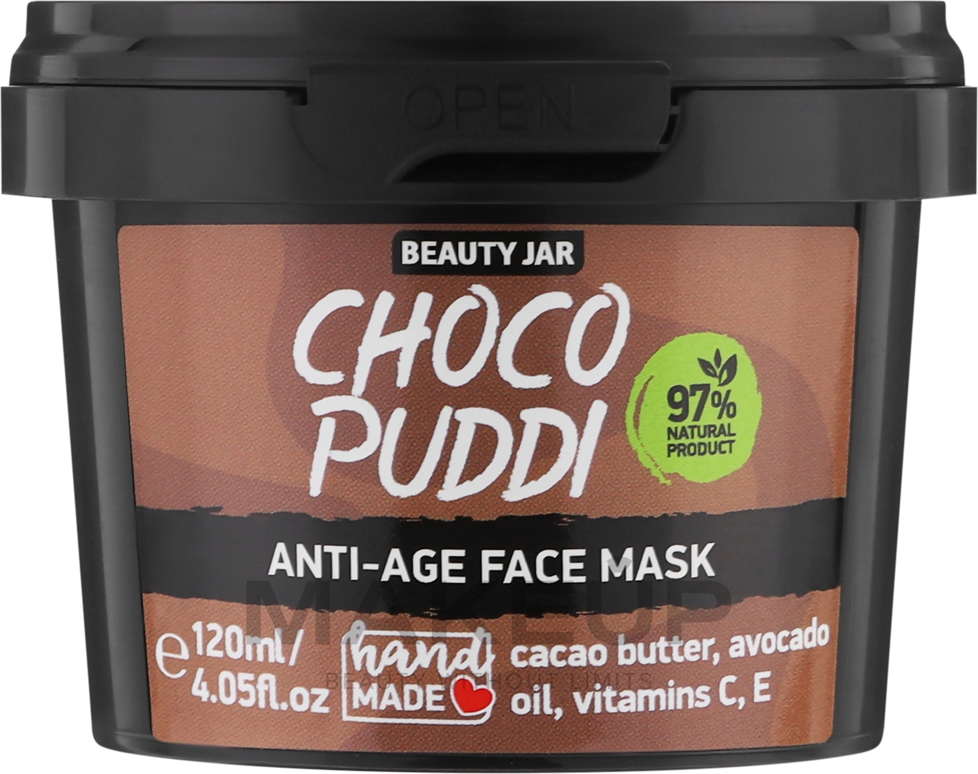 Антивозрастная питательная маска для лица с какао - Beauty Jar Choco Puddi Anti-Age Face Mask — фото 120ml