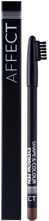 Карандаш с щеточкой для бровей - Affect Cosmetics Shape & Colour Eyebrow Pen — фото N3