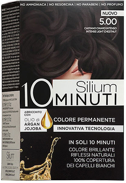 Безаммиачная стойкая крем-краска "Всего за 10 минут» - Silium Permanent Color In Just 10 Minutes — фото N1