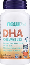 Рыбий жир для детей, 100 мг - Now Foods Kid's Chewable DHA — фото N1