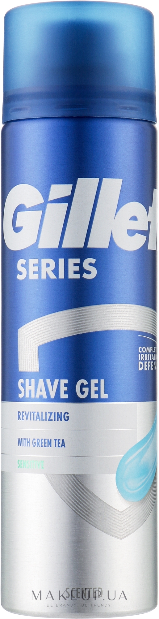 Гель для бритья - Gillette Series Revitalizing Shave Gel With Green Tea — фото 200ml