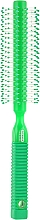 Щетка для волос , круглая, с резиновой ручкой, зеленая - Titania — фото N1