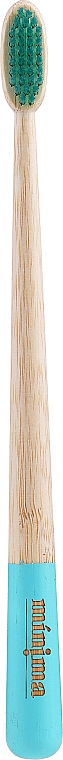 Бамбуковая зубная щетка средняя, бирюзовая - Minima Organics Bamboo Toothbrush Medium — фото N1
