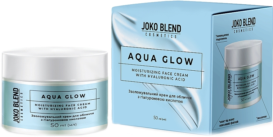 Зволожувальний крем для обличчя з гіалуроновою кислотою - Joko Blend Aqua Glow Moisturizing Face Cream — фото N1