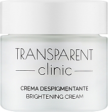 Парфумерія, косметика Освітлювальний крем для обличчя - Transparent Clinic Brightening Cream