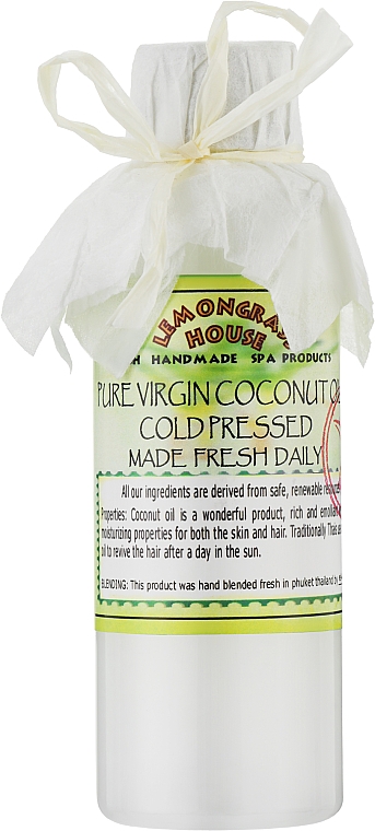 Чистое масло "Кокоса холодного отжима" - Lemongrass House Pure Extra Virging Coconut Oil