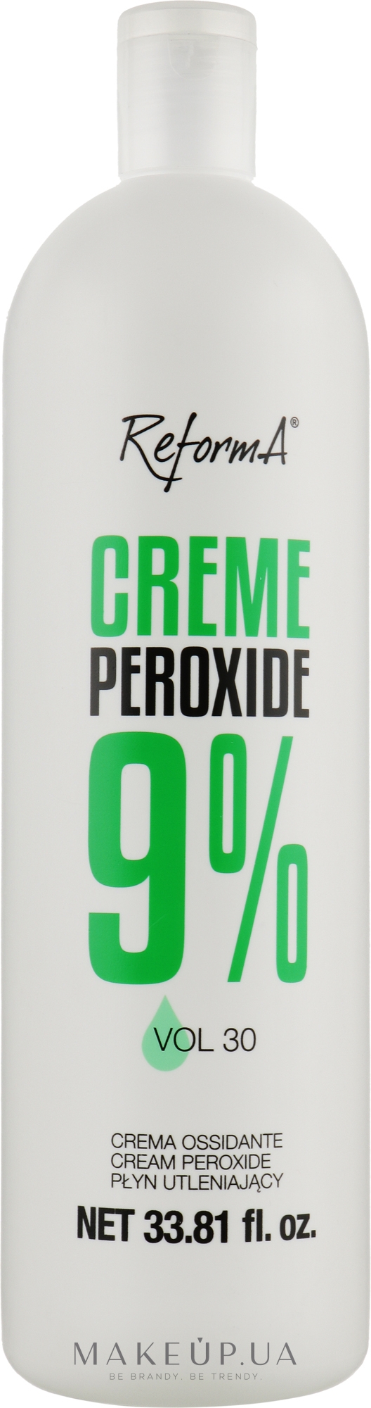 Крем-окислитель 9% - ReformA Cream Peroxide 30 Vol — фото 1000ml