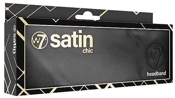 Повязка на голову, черная - W7 Cosmetics Band Satin Chic Black — фото N1