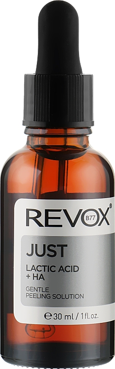 Нежный пилинг для лица и шеи - Revox Lactic Acid + HA Gentle Peeling Solution