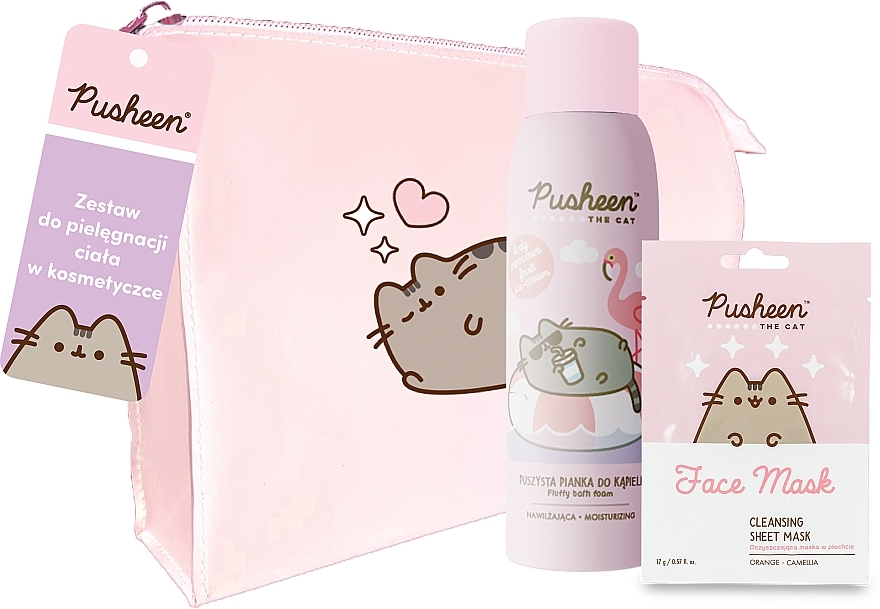 Набір - Pusheen (bath/foam/200ml + f/mask/17g + bag/1pc) — фото N1