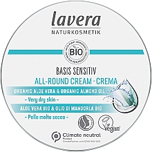 Универсальный крем для очень сухой кожи - Lavera Basis Sensitiv All-Round Cream Aloe Vera & Almond Oil — фото N1