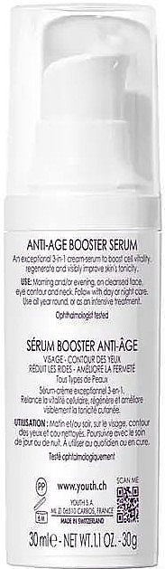 Антивозрастная сыворотка для лица и кожи вокруг глаз - Youth Anti-Age Booster Serum — фото N2