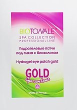 Парфумерія, косметика Гідрогелеві патчі під очі з біозолотом - Biotonale Hydrogel Eye Patch Gold