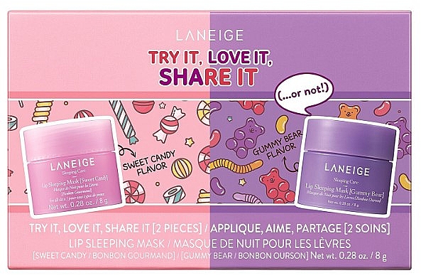 Набор - Laneige Try it, Love it, Share it Set (lip/mask/2x8g) — фото N1