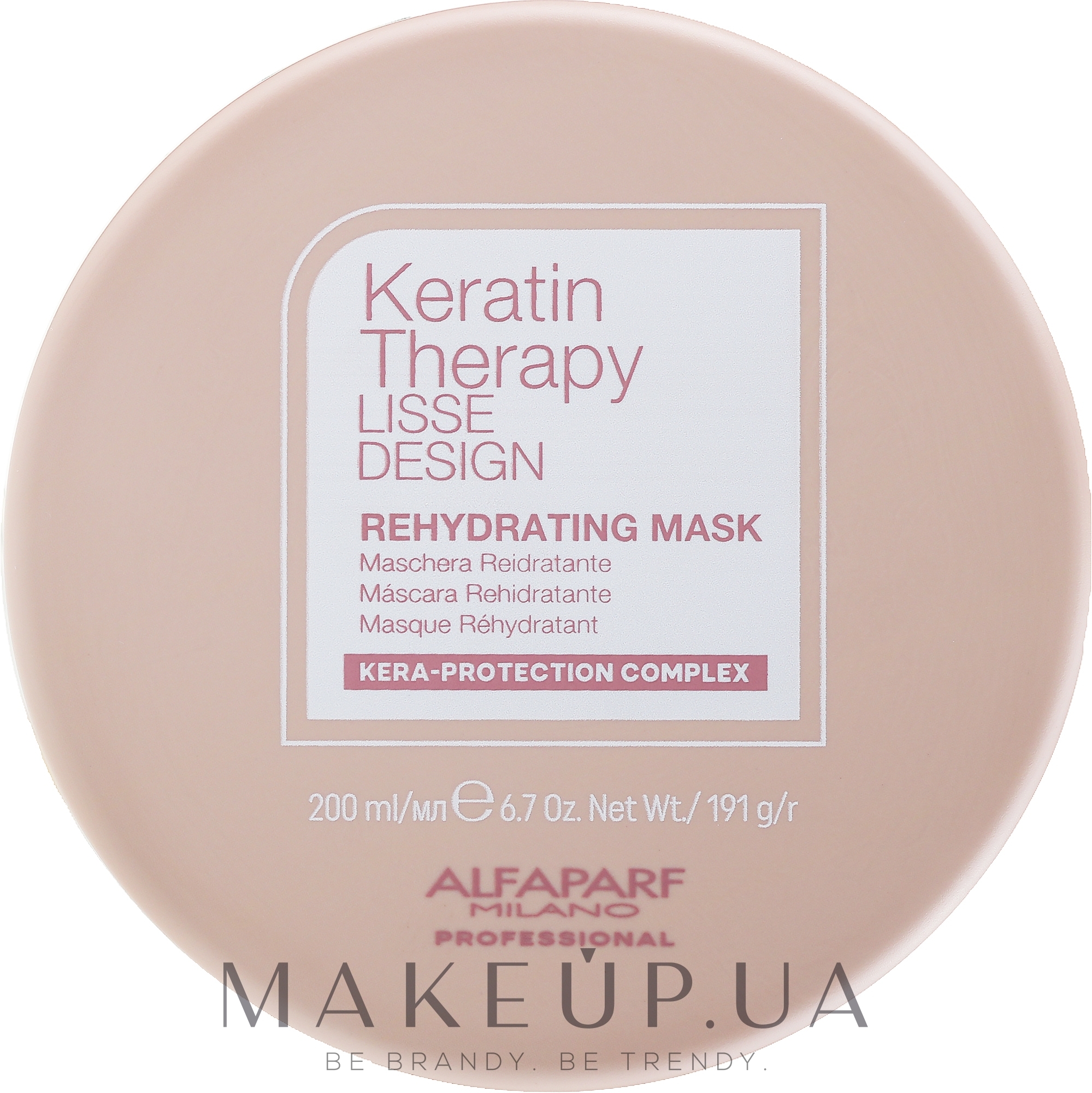 Зволожувальна маска для волосся - Alfaparf Lisse Design Keratin Therapy Rehydrating Mask — фото 200ml