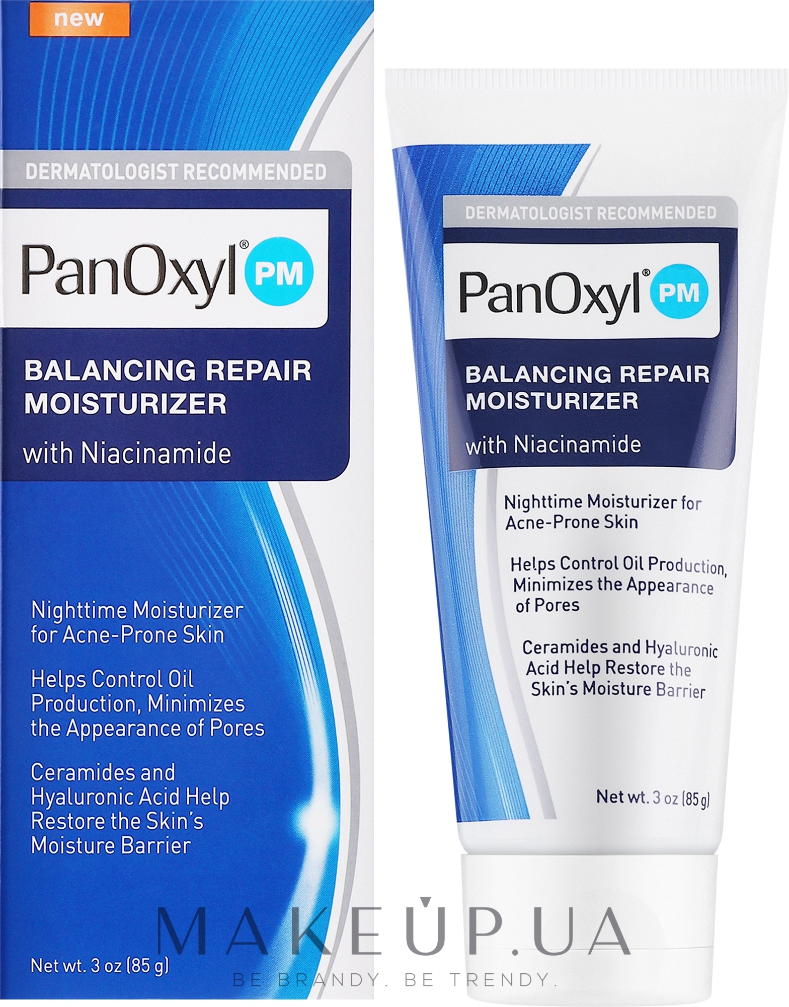 Балансувальний гель-крем для обличчя - PanOxyl PM Balancing Repair Moisturizer With Niacinamide — фото 85g