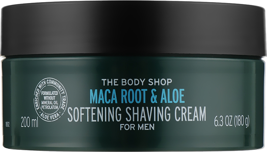 Крем для гоління "Корінь макі й алое" - The Body Shop Maca Root & Aloe Softening Shaving Cream For Men — фото N2