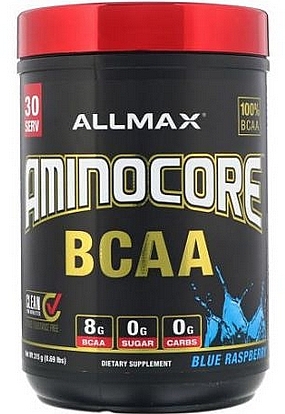 Амінокислоти + BCAA - AllMax Nutrition Aminocore BCAA Blue Raspberry — фото N1