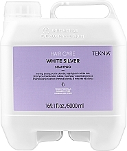 Тонирующий шампунь для нейтрализации желтого оттенка волос - Lakme Teknia White Silver Shampoo — фото N5