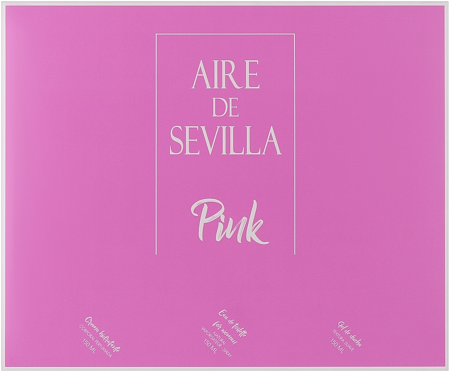 УЦЕНКА Instituto Español Aire De Sevilla Pink - Набор (edt/150ml + sh/gel/150ml + b/cr/150ml) * — фото N1