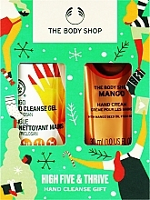Духи, Парфюмерия, косметика Набор "Манго" - The Body Shop High Five & Thrive Hand Cleanse Gift (h/cr/30ml + h/gel/60ml)