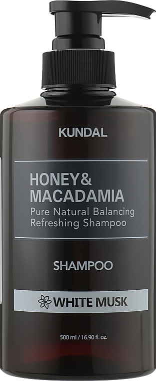 Шампунь для волосся "Білий мускус" - Kundal Honey & Macadamia Shampoo White Musk — фото N1