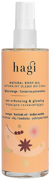Масло для тела "Пряный апельсин" - Hagi Natural Body Oil Spicy Orange — фото N1