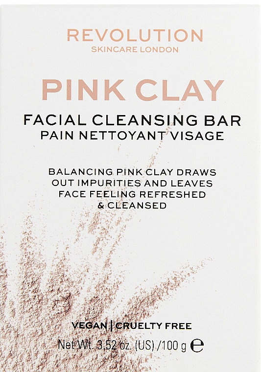 Мило для обличчя - Revolution Skincare Pink Clay Facial Cleansing Bar — фото N1