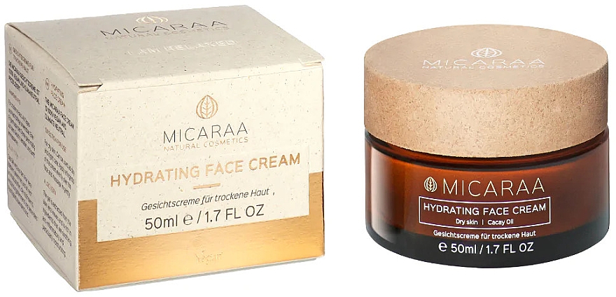 Зволожувальний крем для обличчя - Micaraa Hydrating Face Cream Mit Bio Aloe Vera — фото N2