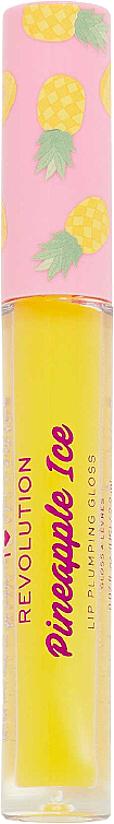Блиск для губ з ефектом збільшення - I Heart Revolution Tasty Pineapple Ice Plumping Lip Gloss — фото N1