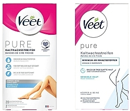 Воскові смужки для чутливої шкіри ніг і тіла - Veet Hair Removal Strips Sensitive Skin — фото N2