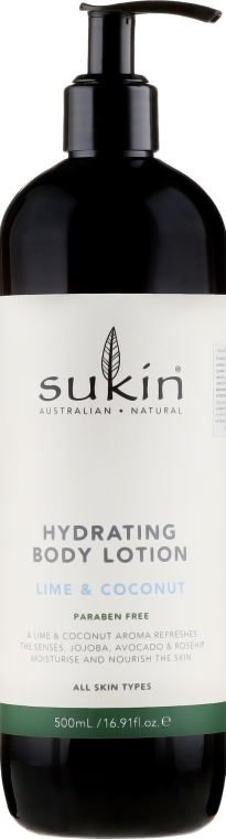 Зволожувальний лосьйон для тіла - Sukin Hydrating Body Lotion Lime & Coconut — фото N1