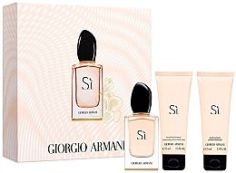 Духи, Парфюмерия, косметика Giorgio Armani Si - Набор (edp/50 ml + b/lot/75ml + sh/gel/75ml)