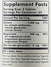 Диетическая добавка "Кальций, магний + цинк" - Solgar Calcium Magnesium Plus Zinc — фото N4