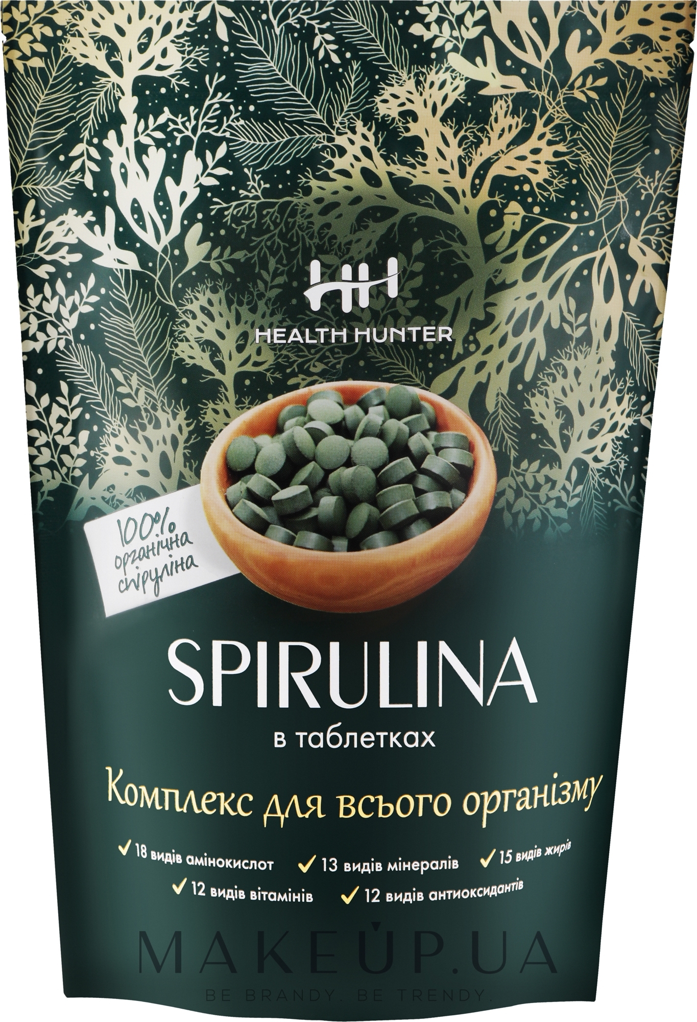Спіруліна 500 мг, таблетки - Health Hunter Spirulina — фото 800шт