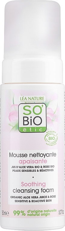 Успокаивающая пенка для умывания - So'Bio Etic Hydro Aloe Vera — фото N1