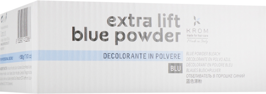 Пудра знебарвлювальна, блакитна - Krom Bleaches Extra Lift Blue Powder — фото N1